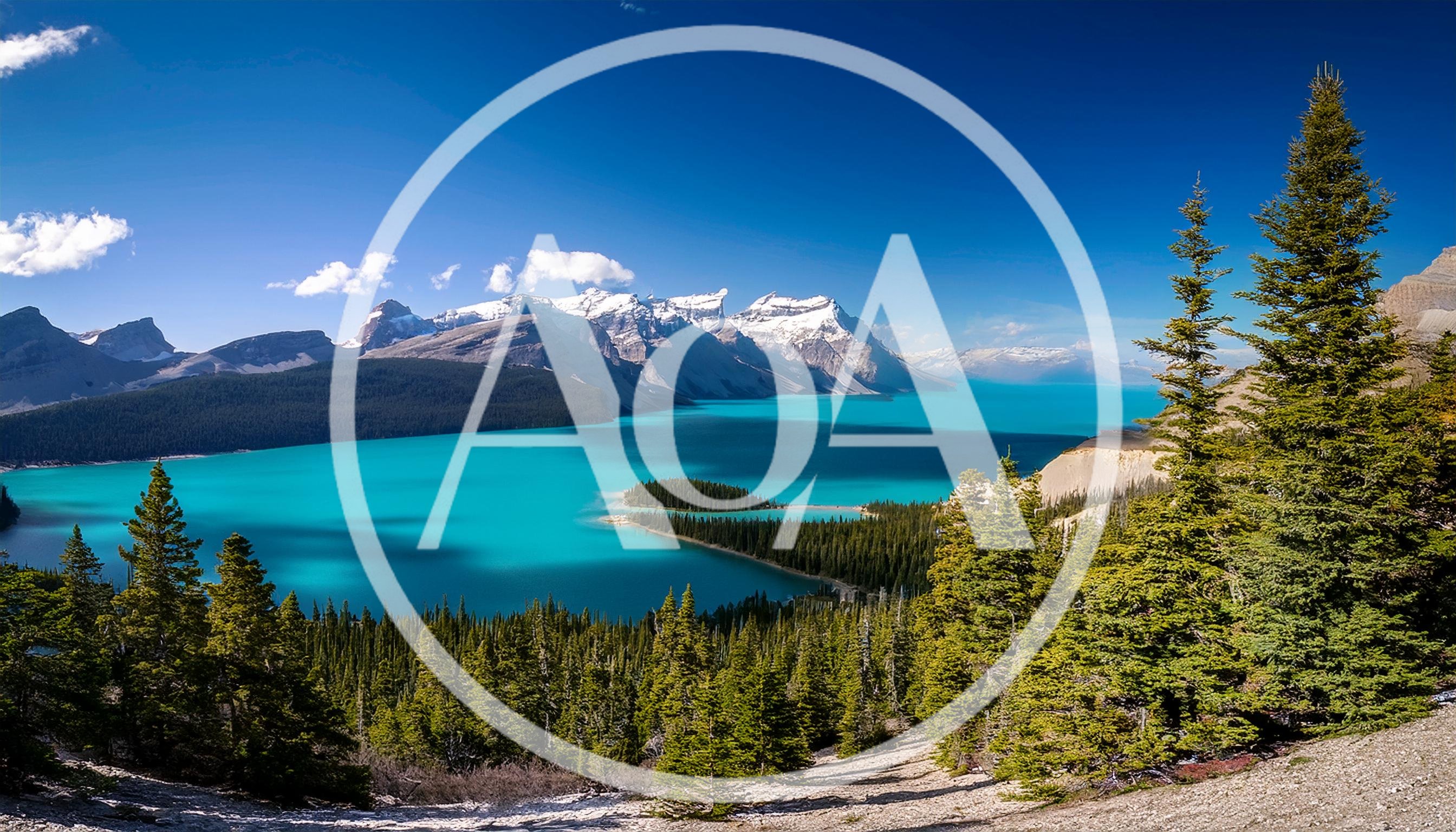 Panoramic View Of Peyto Lake In Banff National Park