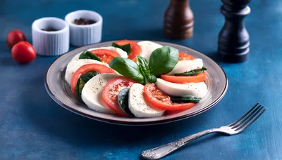 Caprese Salad With Mozzarella Tomato And Basil
