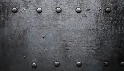 Dark Industrial Metal Plate With Rivets