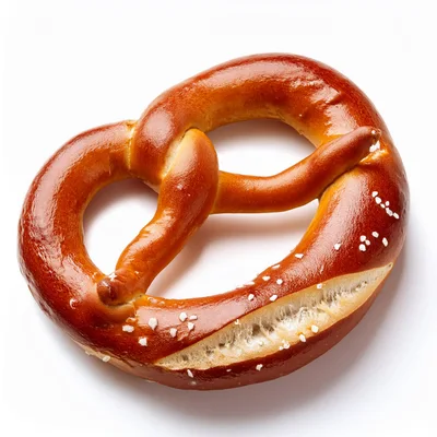 Freshly Baked Traditional German Pretzel With Coarse Salt