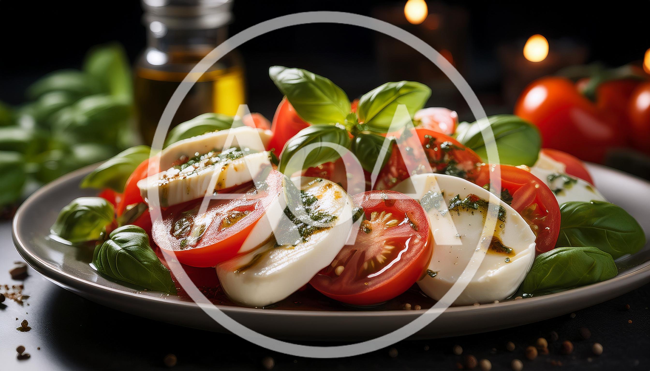 Fresh Caprese Salad With Tomato Mozzarella And Basil