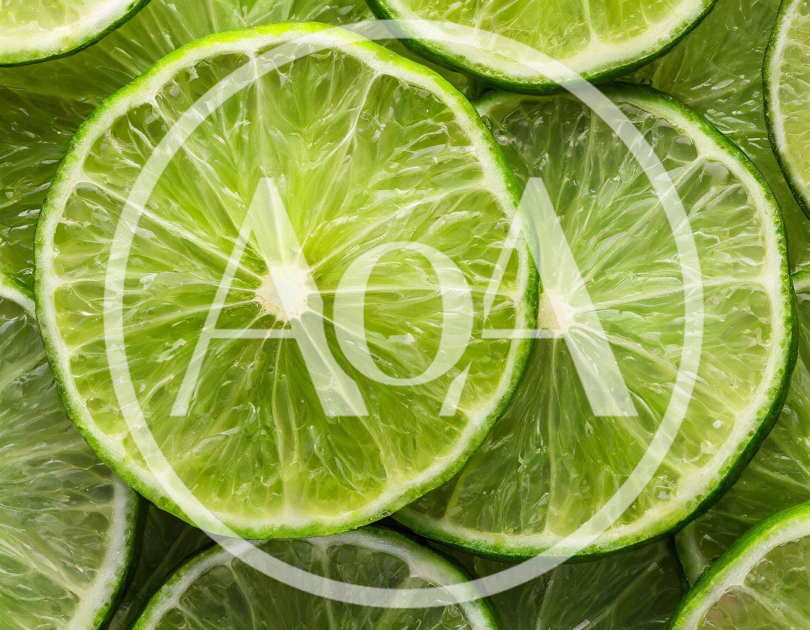 Fresh Lime Slices Background Texture