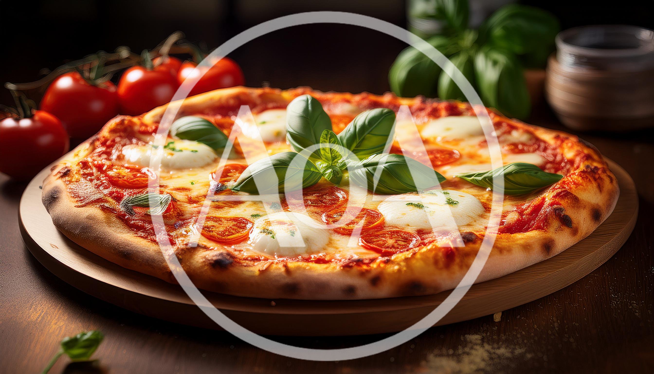 Fresh Margherita Pizza With Tomatoes And Basil