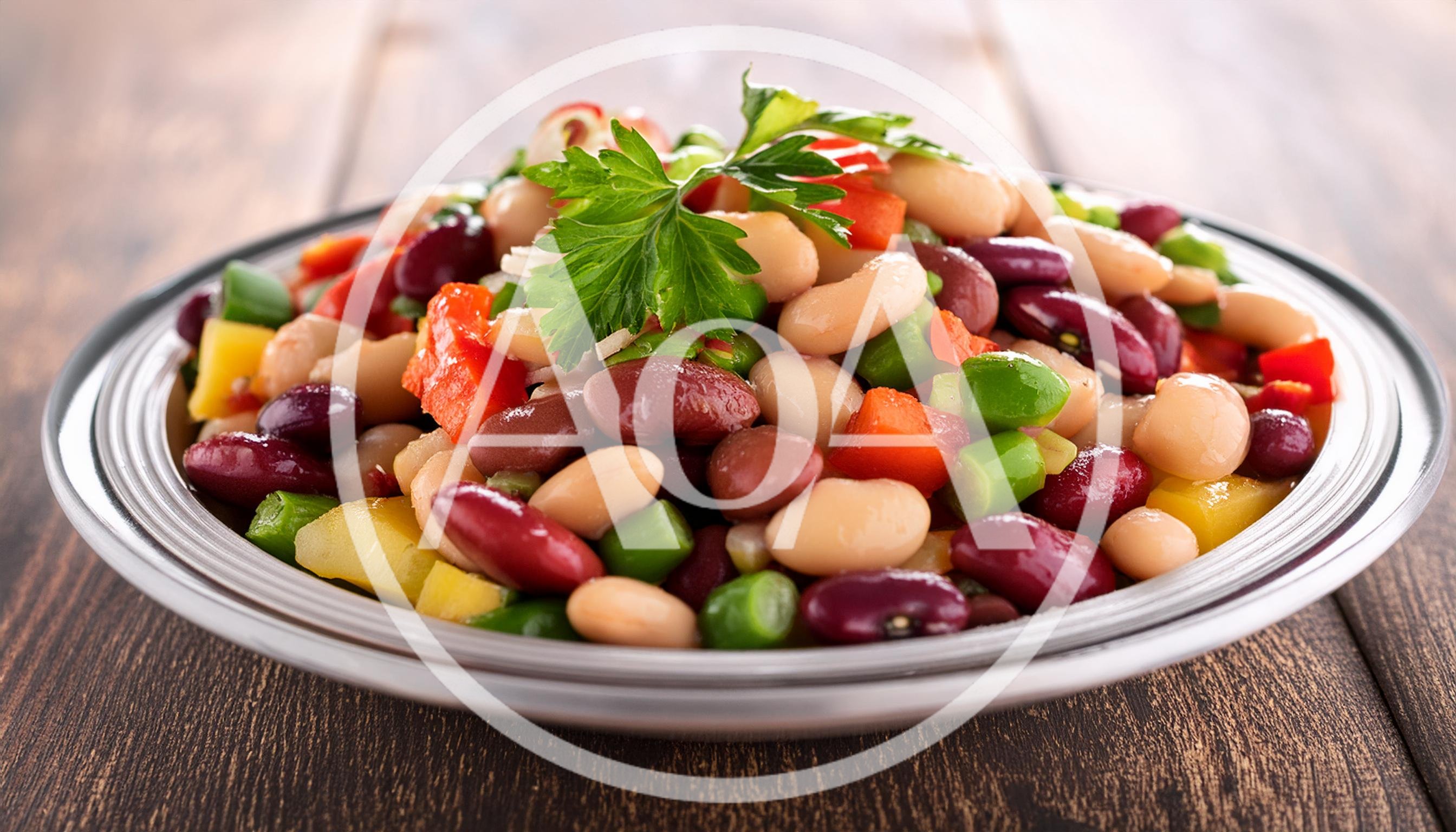 Fresh Three Bean Salad In A Bowl
