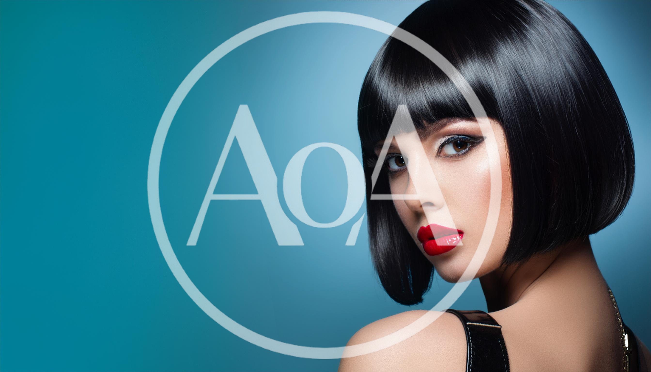 Portrait Of A Beautiful Woman With A Bob Haircut