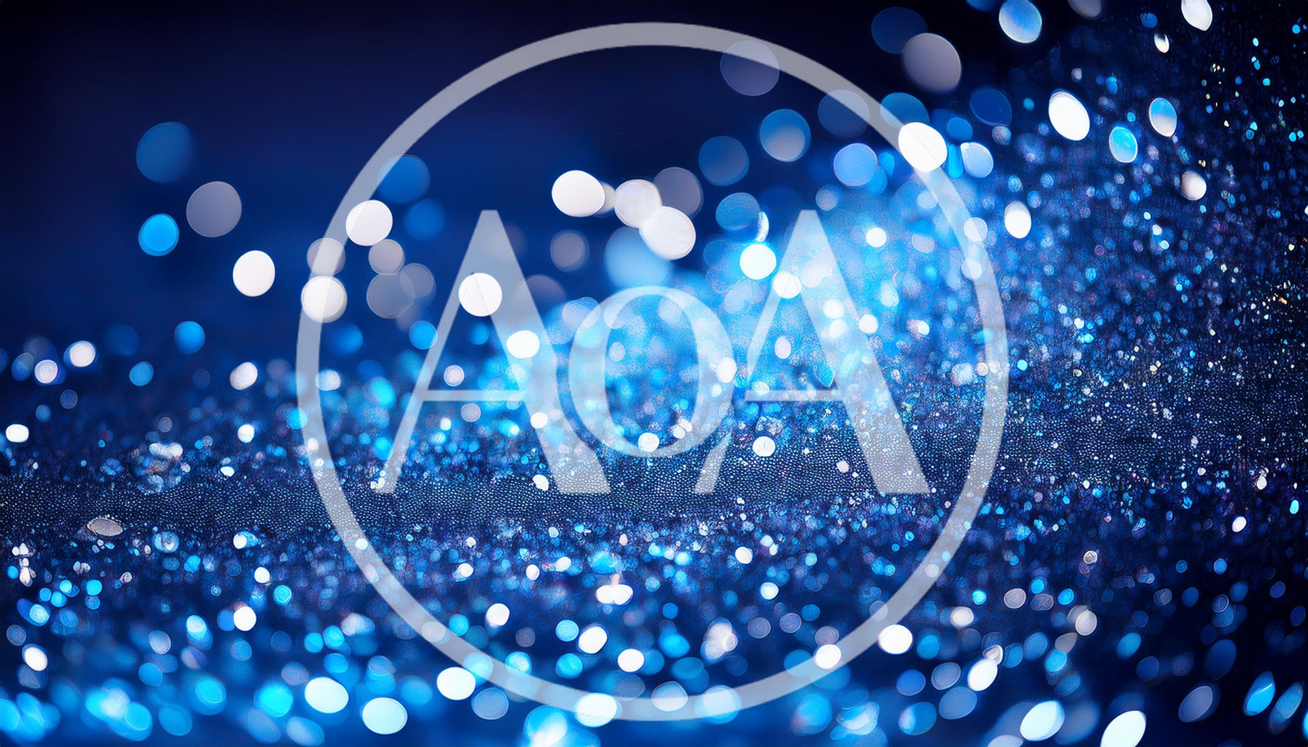 Abstract Blue Glitter Background With Bokeh Light Effects