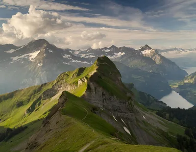 Panoramic View Of The Swiss Alps Mountain Range