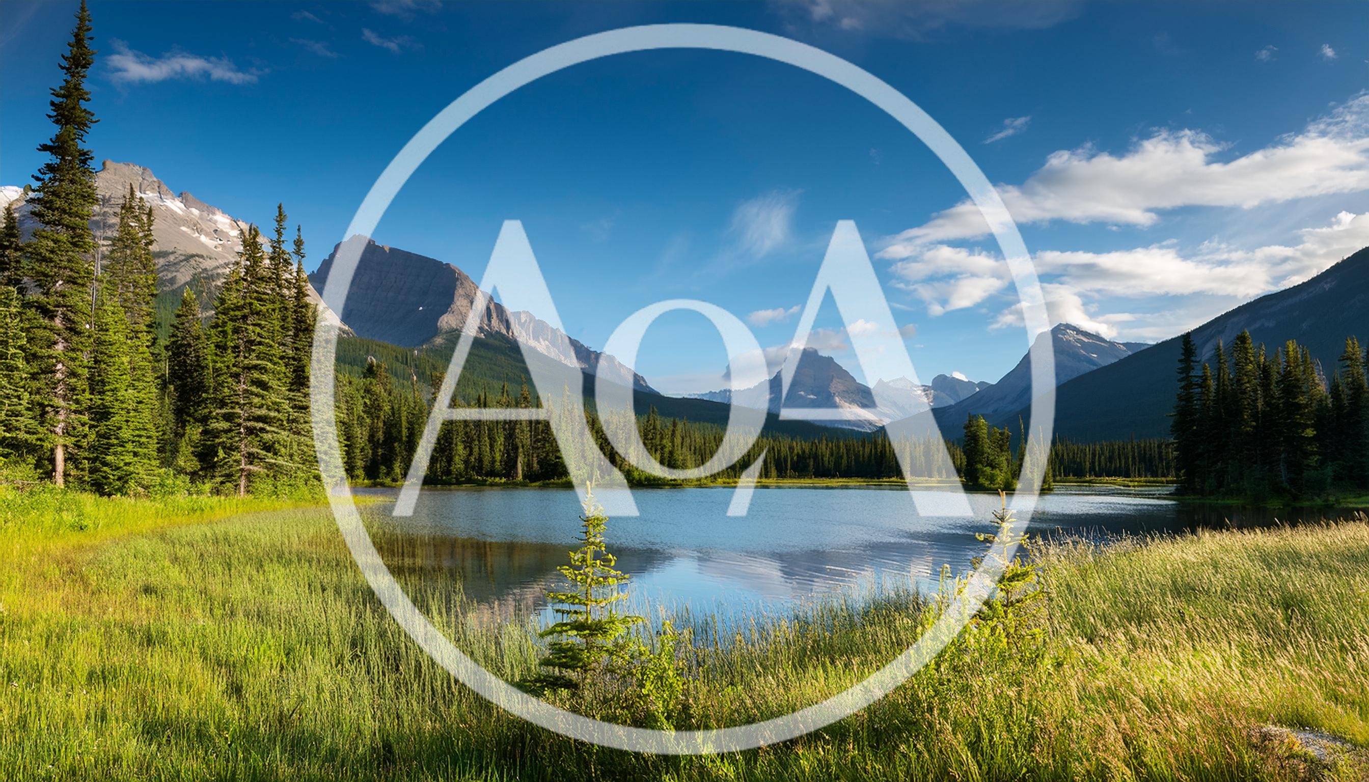 Scenic Mountain Lake Landscape In The Canadian Rockies