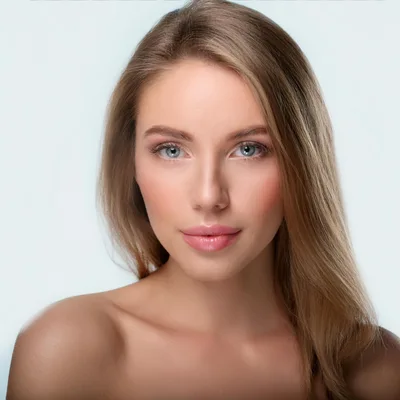 Portrait Of A Beautiful Young Woman With Natural Makeup