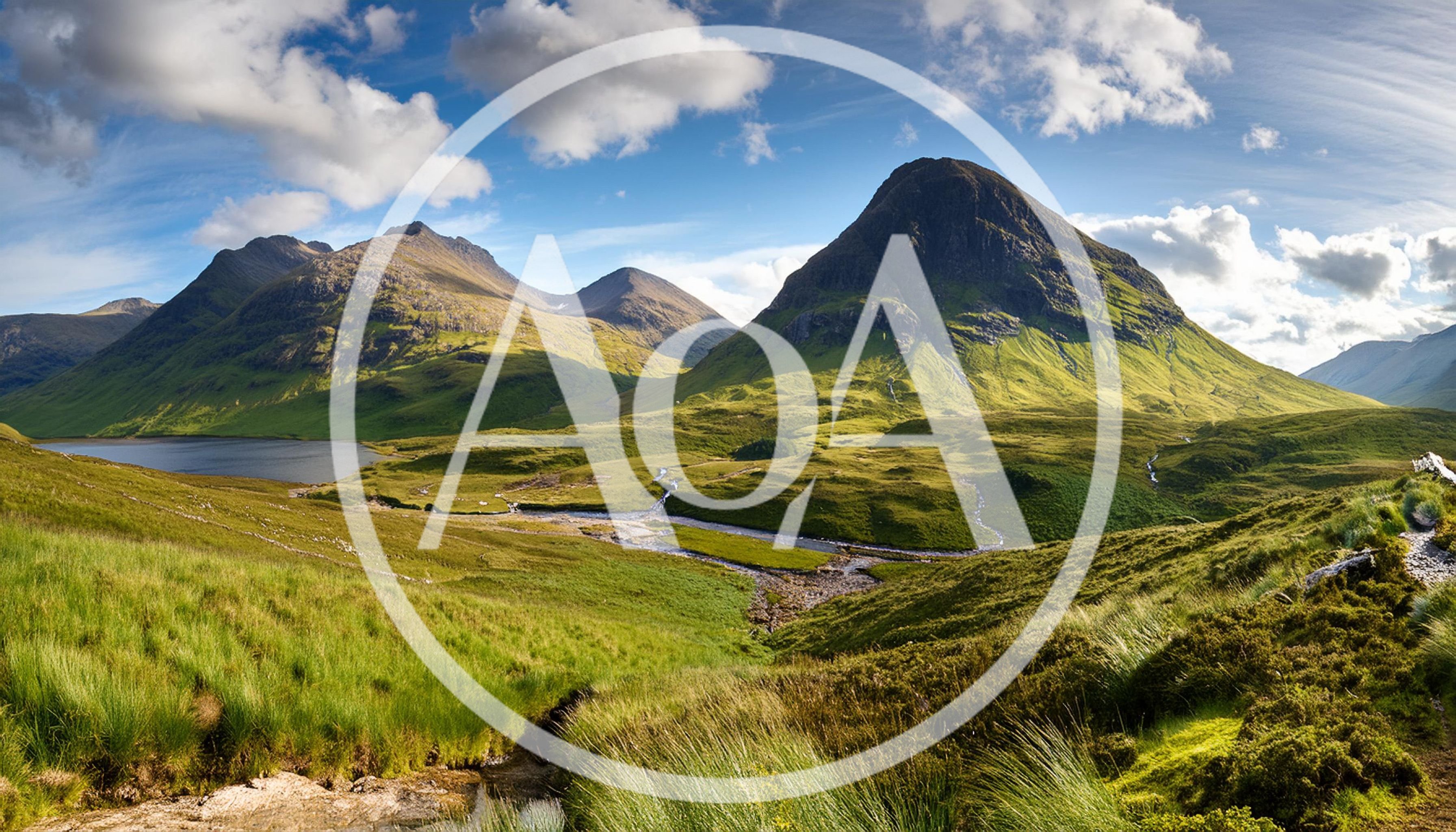 Panoramic View Of The Three Sisters Mountains In Glencoe