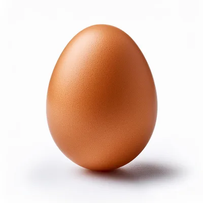 Single Brown Chicken Egg Isolated On White Background