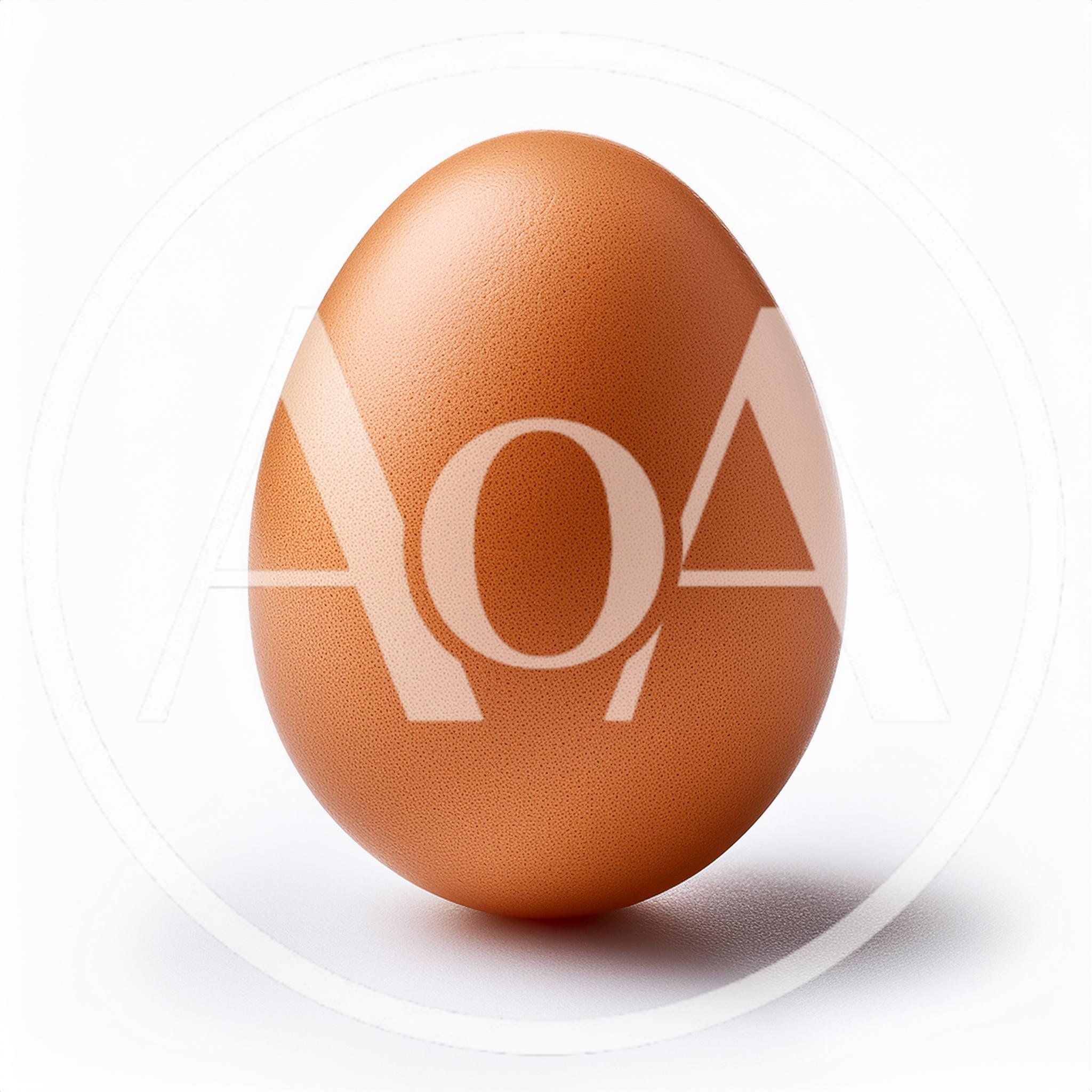 Single Brown Chicken Egg Isolated On White Background