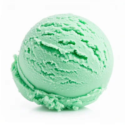 Single Scoop Of Mint Green Ice Cream