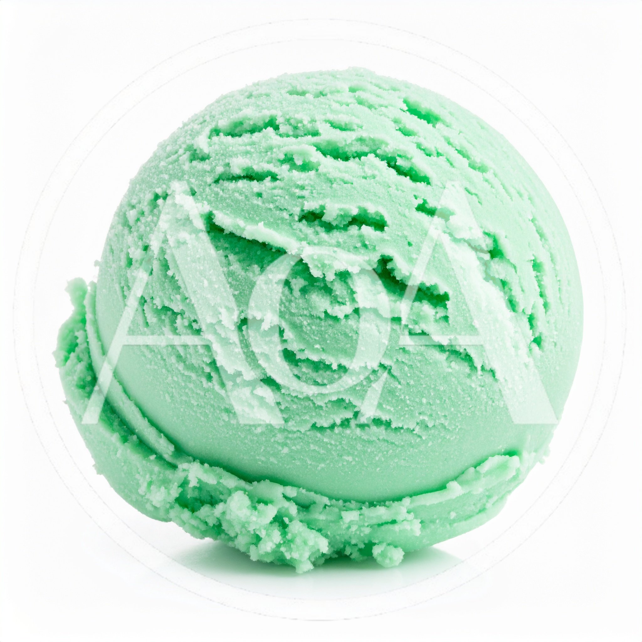 Single Scoop Of Mint Green Ice Cream