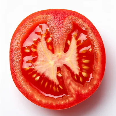 Cross Section Of A Fresh Red Tomato