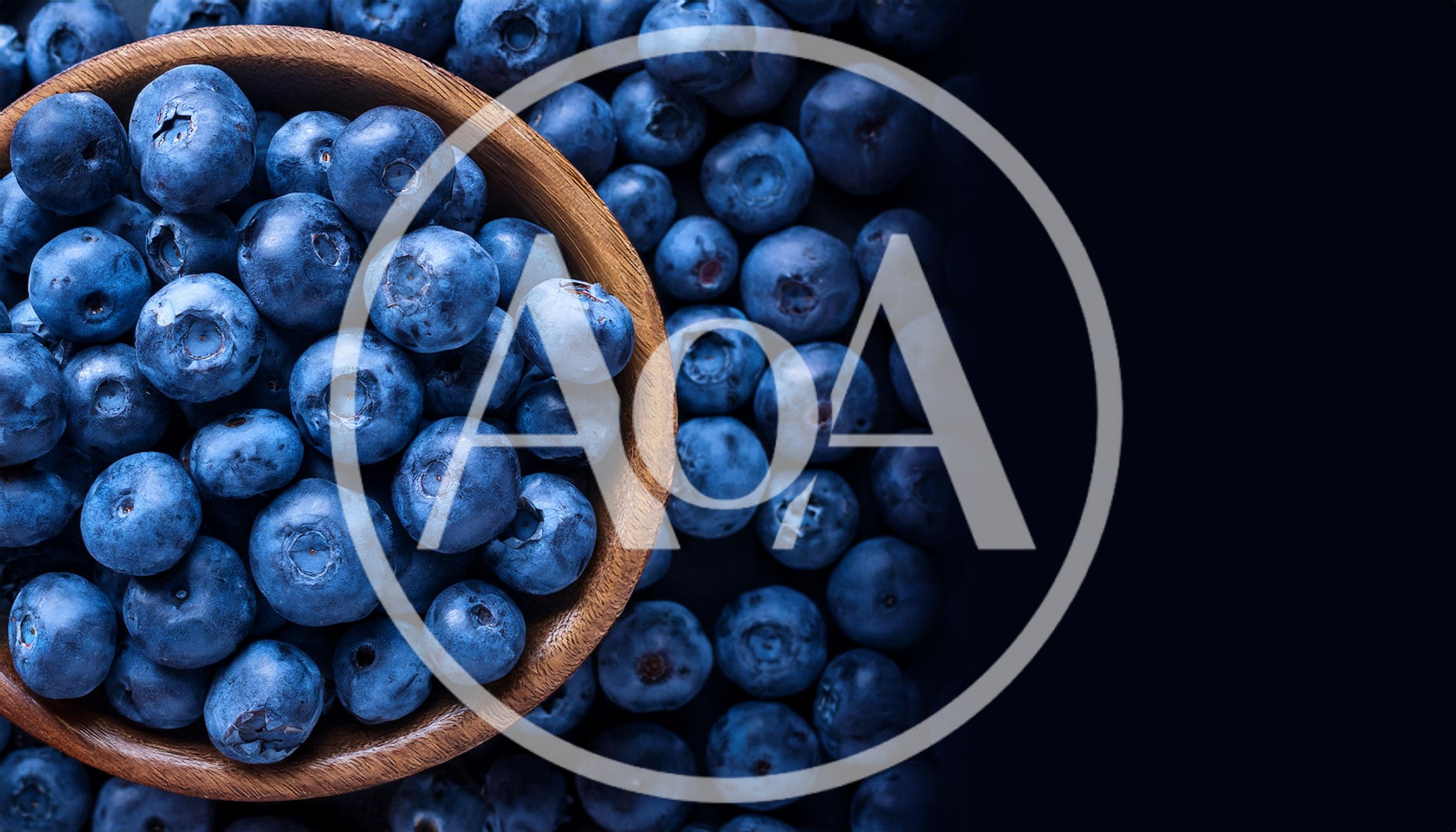 Fresh Blueberries In A Wooden Bowl
