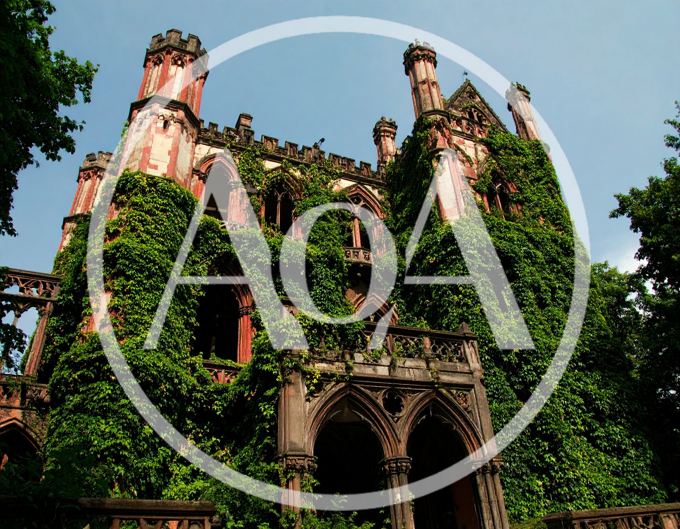 Abandoned Gothic Revival Mansion Overgrown With Ivy