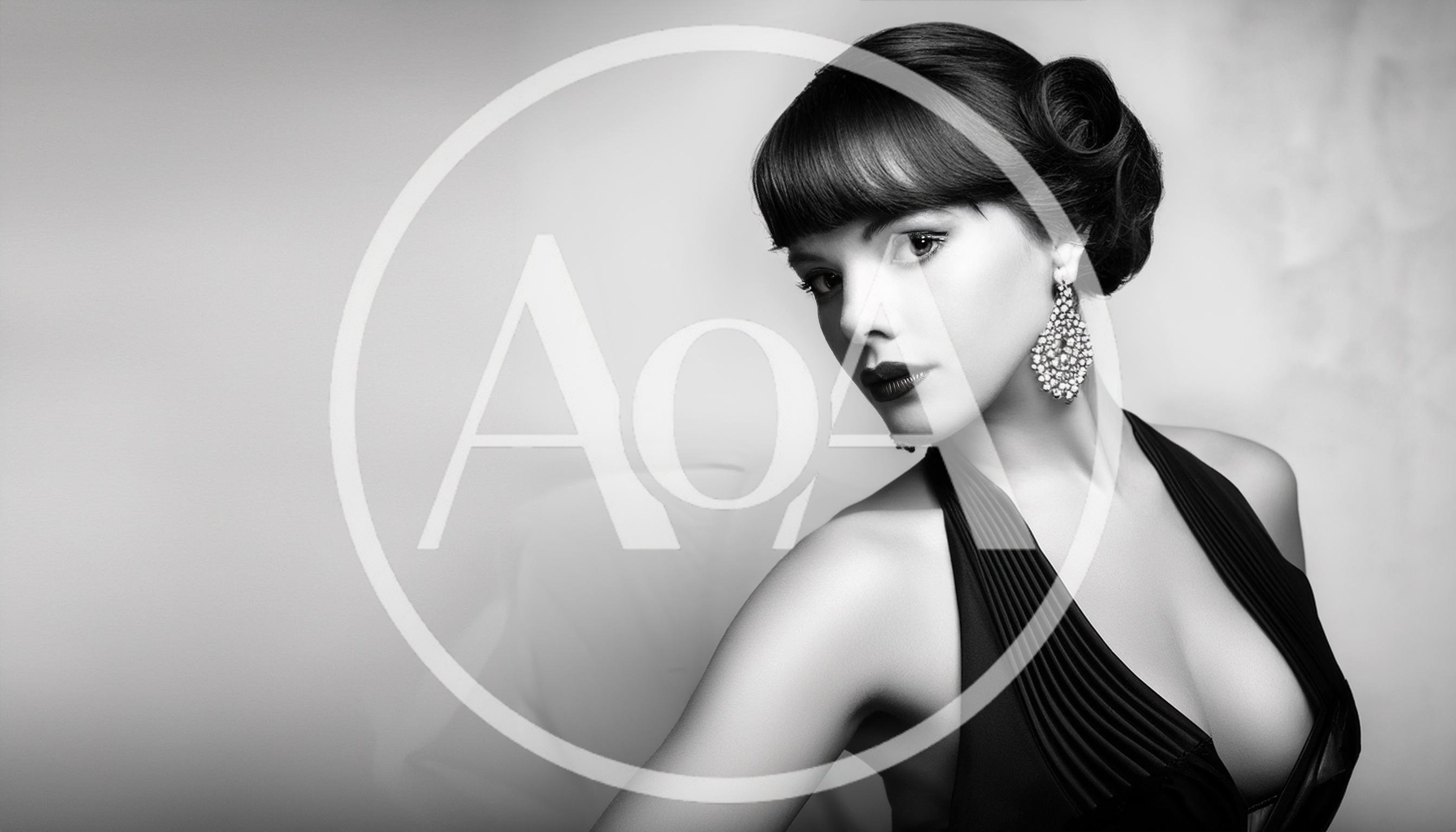 Elegant Woman With Vintage Hairstyle And Statement Earrings