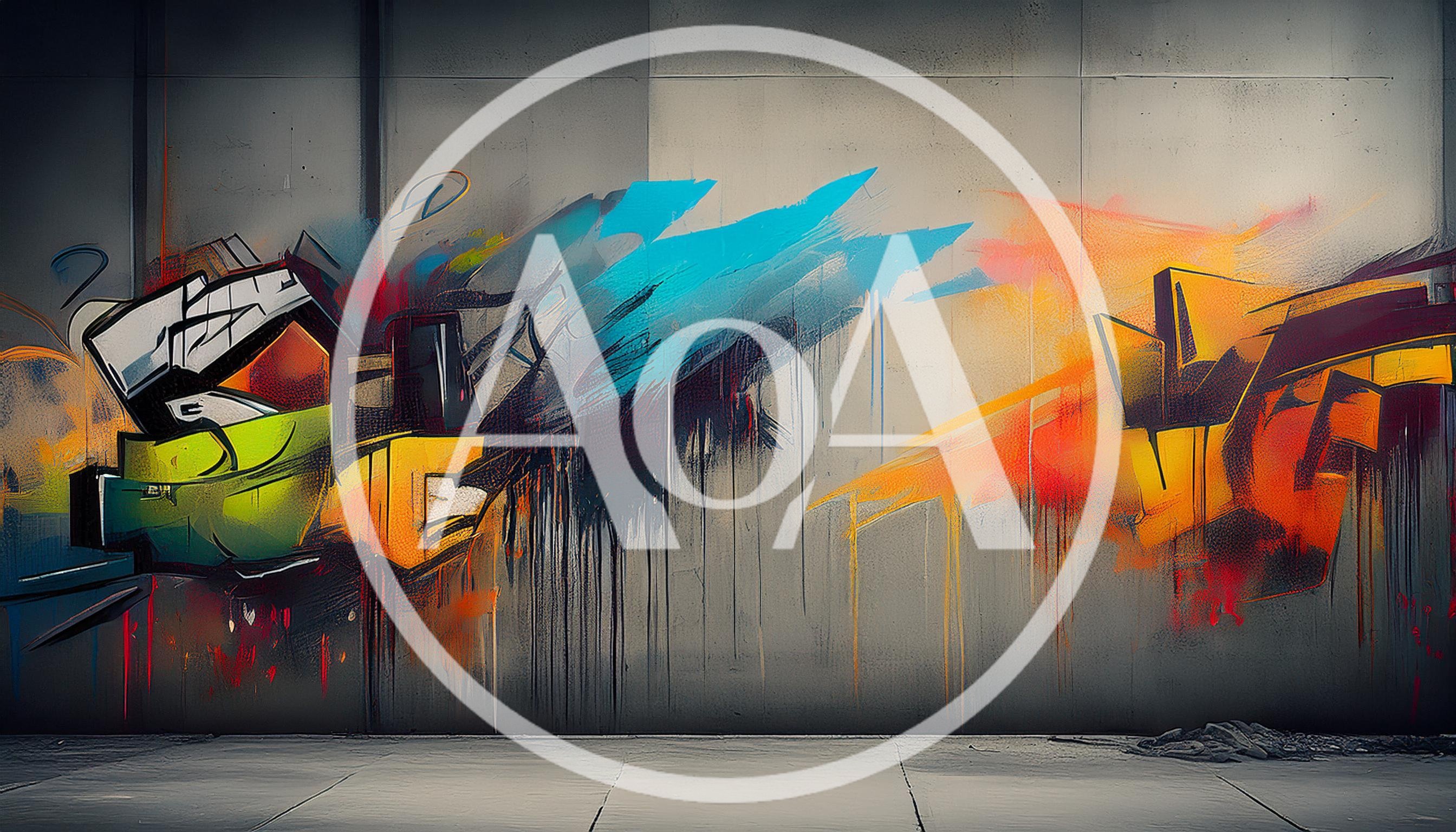 Vibrant Abstract Graffiti Art On Concrete Wall