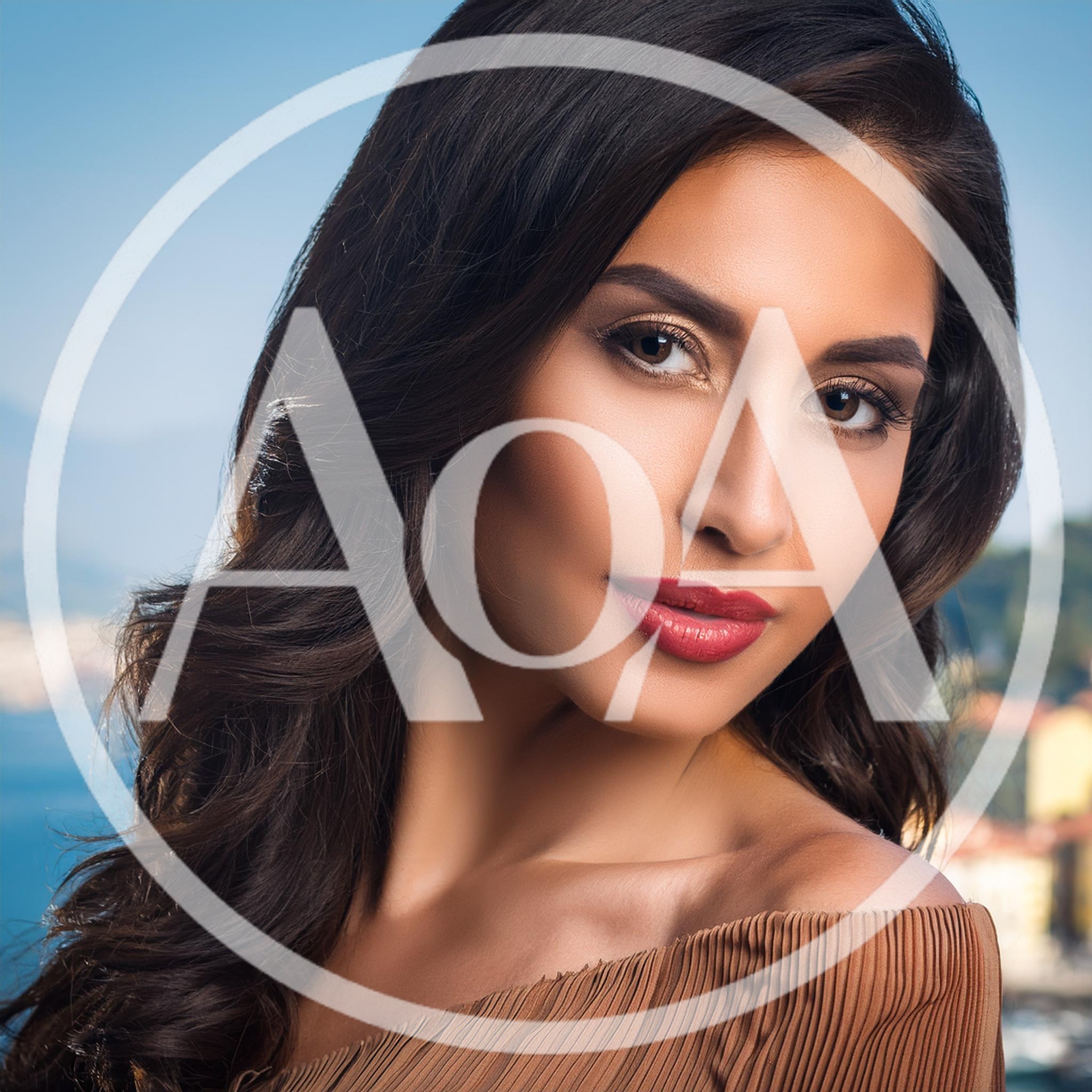 Portrait Of A Beautiful Woman With Wavy Hair