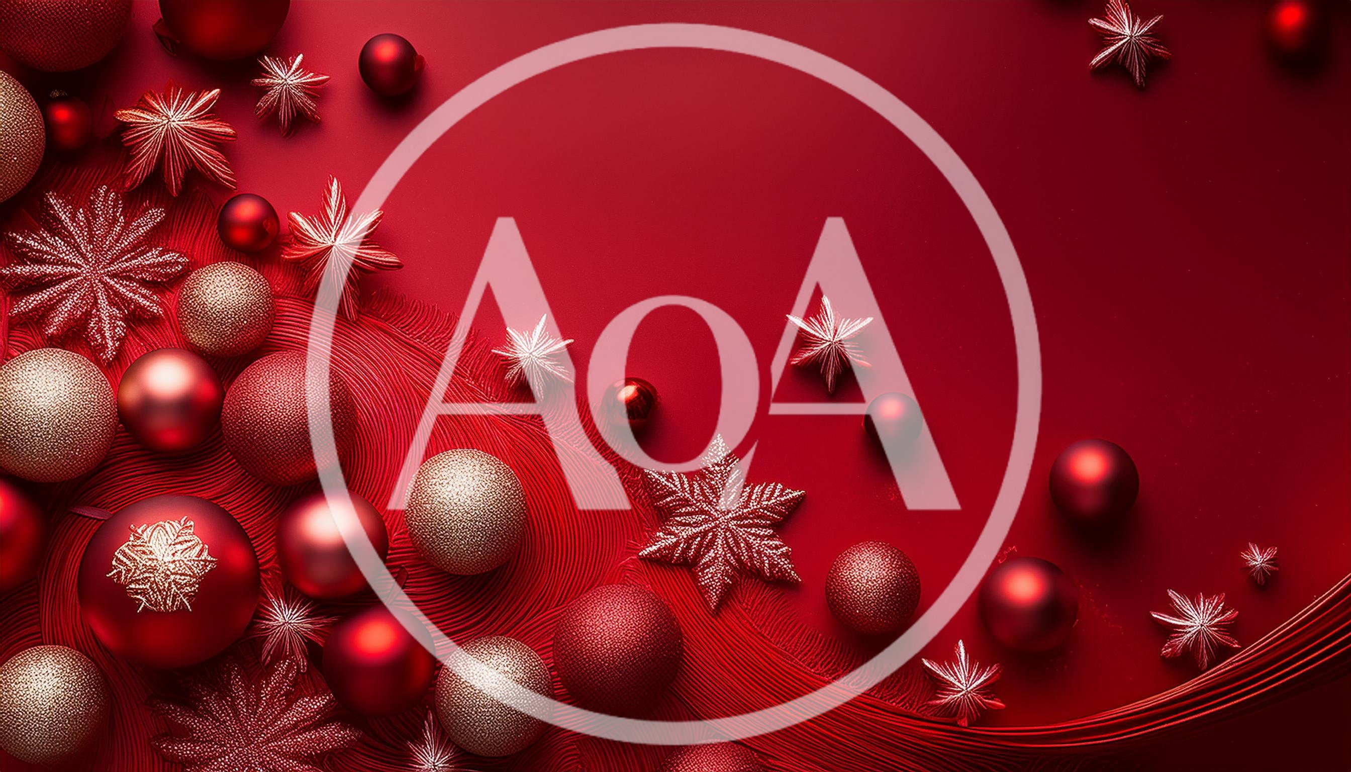 Red Christmas Ornaments And Stars Background