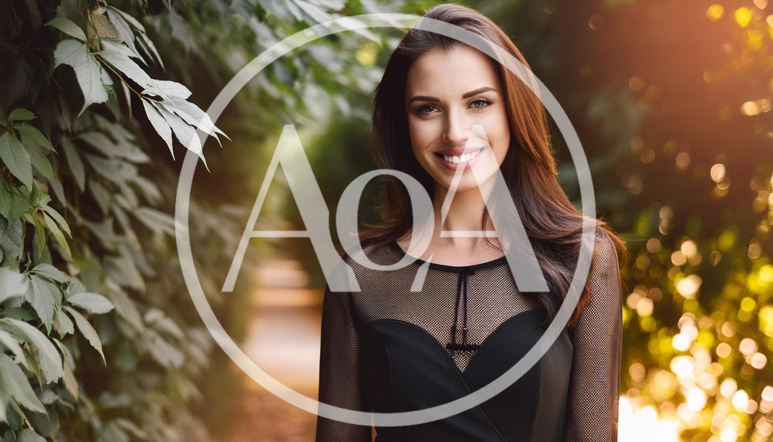 Portrait Of A Smiling Woman In A Garden