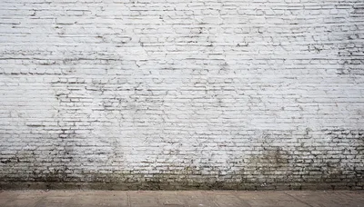 Weathered White Painted Brick Wall Background