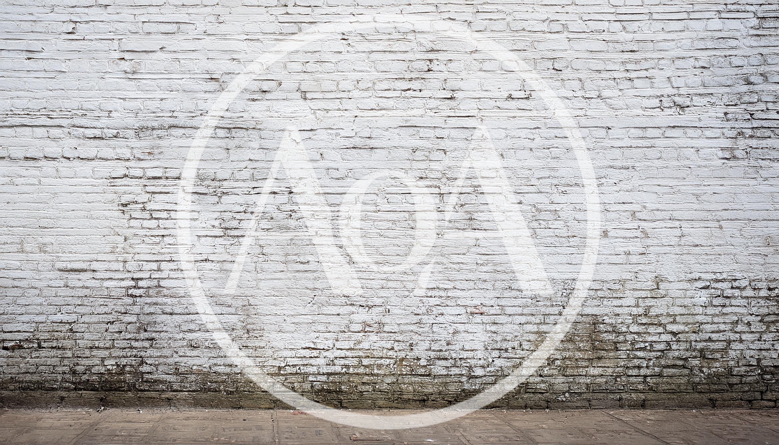 Weathered White Painted Brick Wall Background