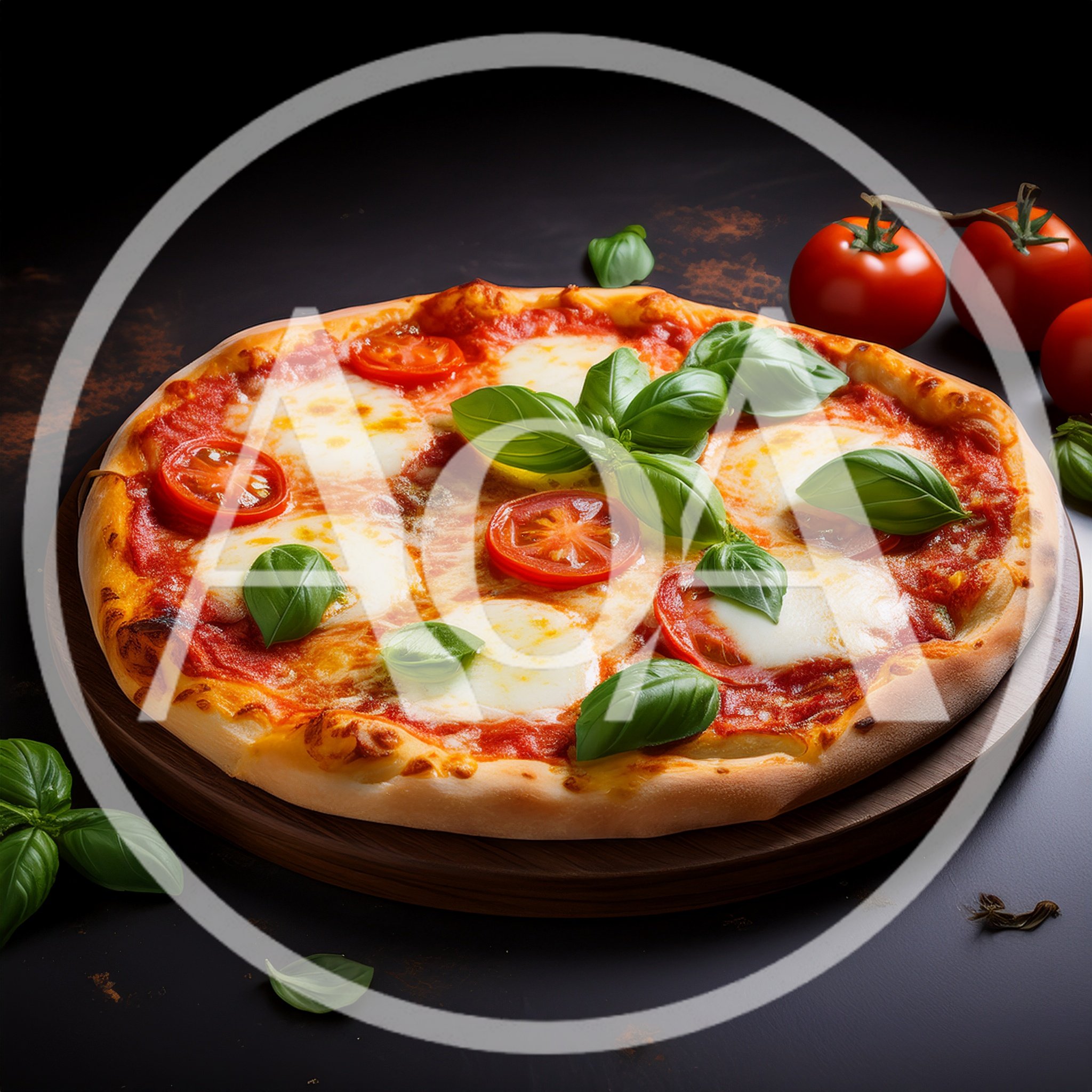 Fresh Margherita Pizza With Basil And Tomatoes