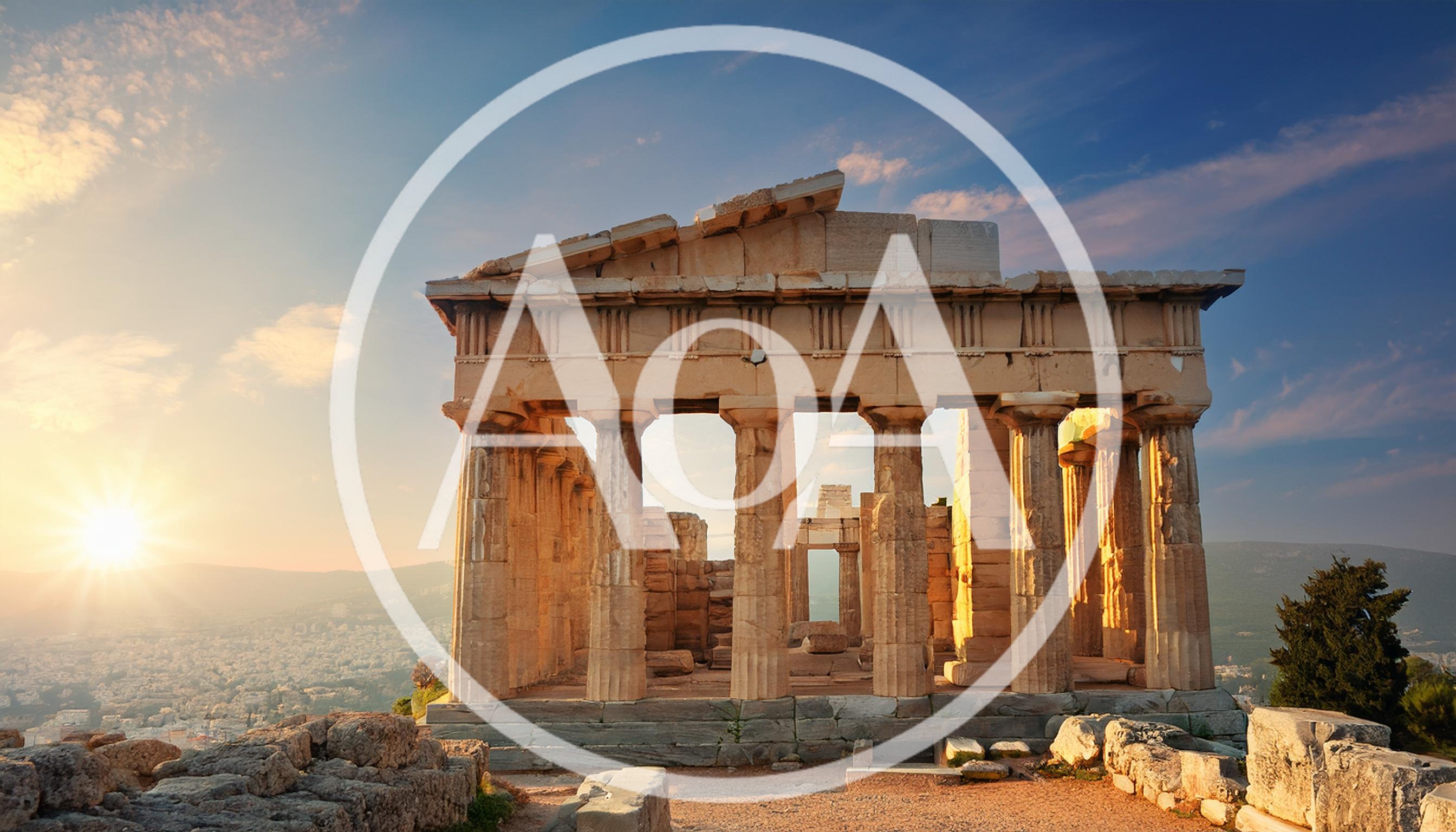 Temple Of Aphaia At Sunset On Aegina Island