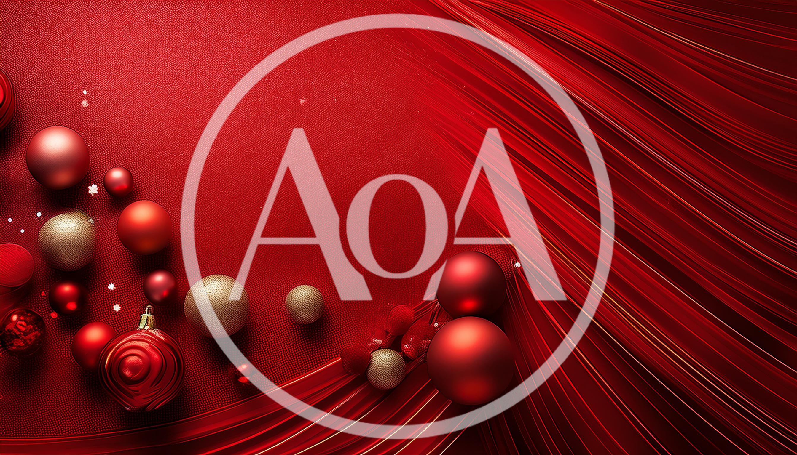 Red Christmas Ornaments on Textured Background