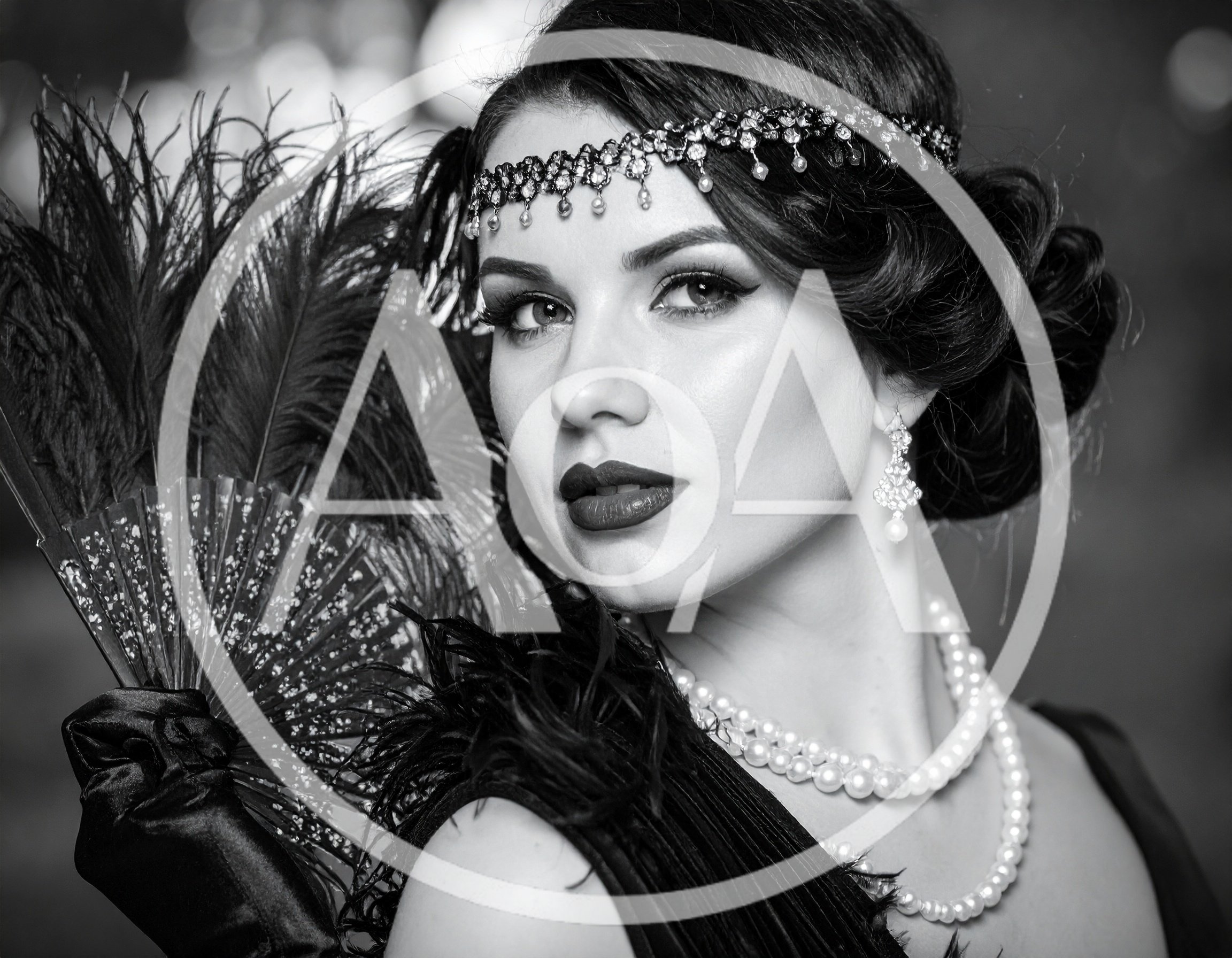 Elegant Woman in 1920s Flapper Style Portrait