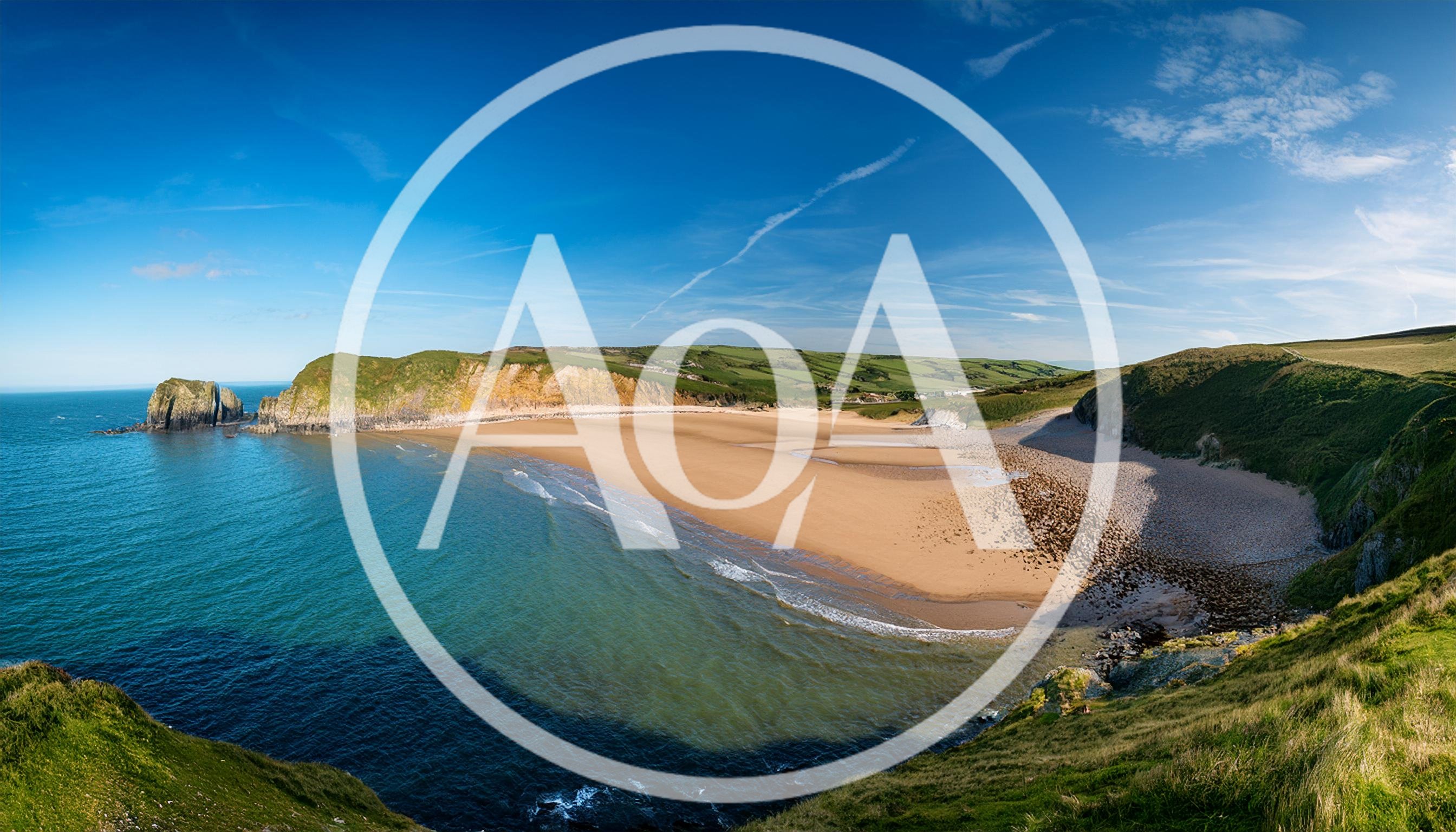 Panoramic View Of Broad Haven South Beach In Pembrokeshire
