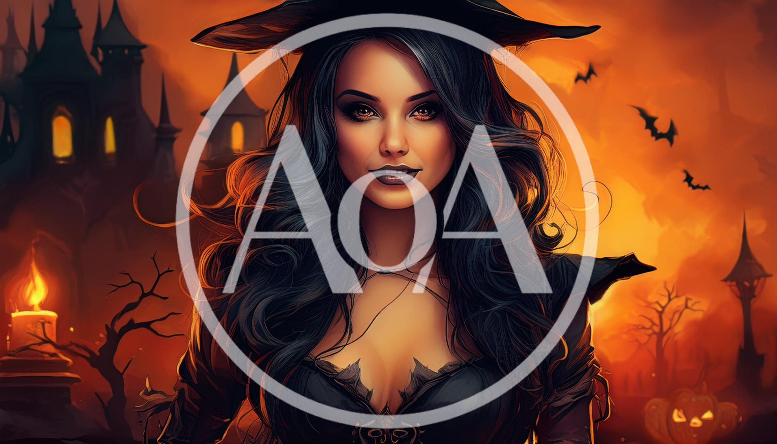 Portrait Of A Beautiful Witch In A Haunted Landscape