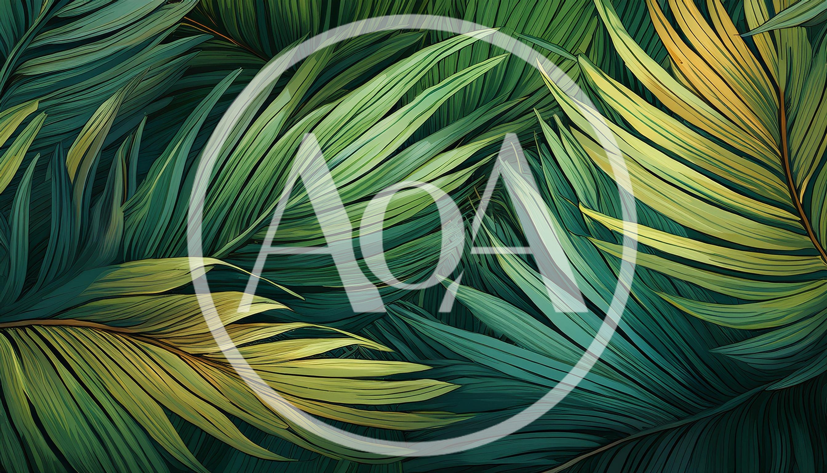 Lush Tropical Palm Fronds Background