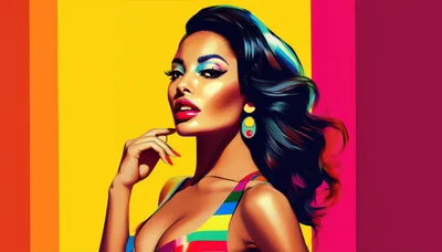 Pop Art Portrait Of A Glamorous Woman