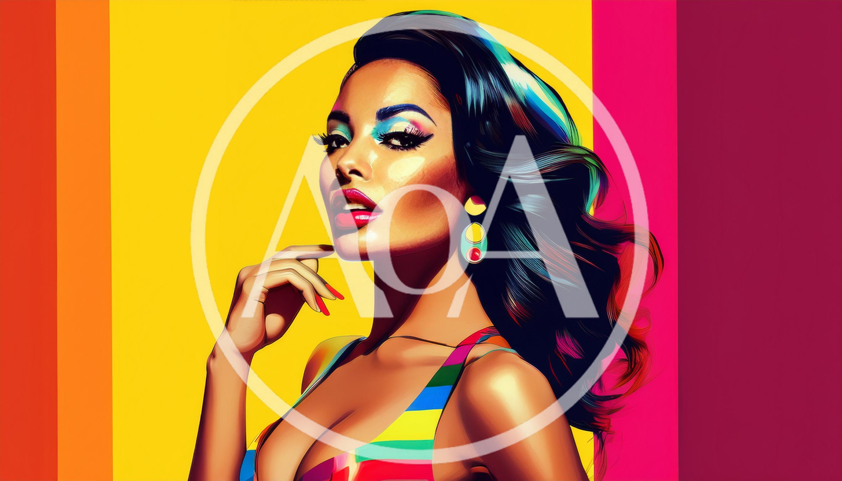 Pop Art Portrait Of A Glamorous Woman