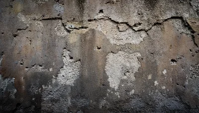 Weathered Concrete Wall With Peeling Plaster Texture