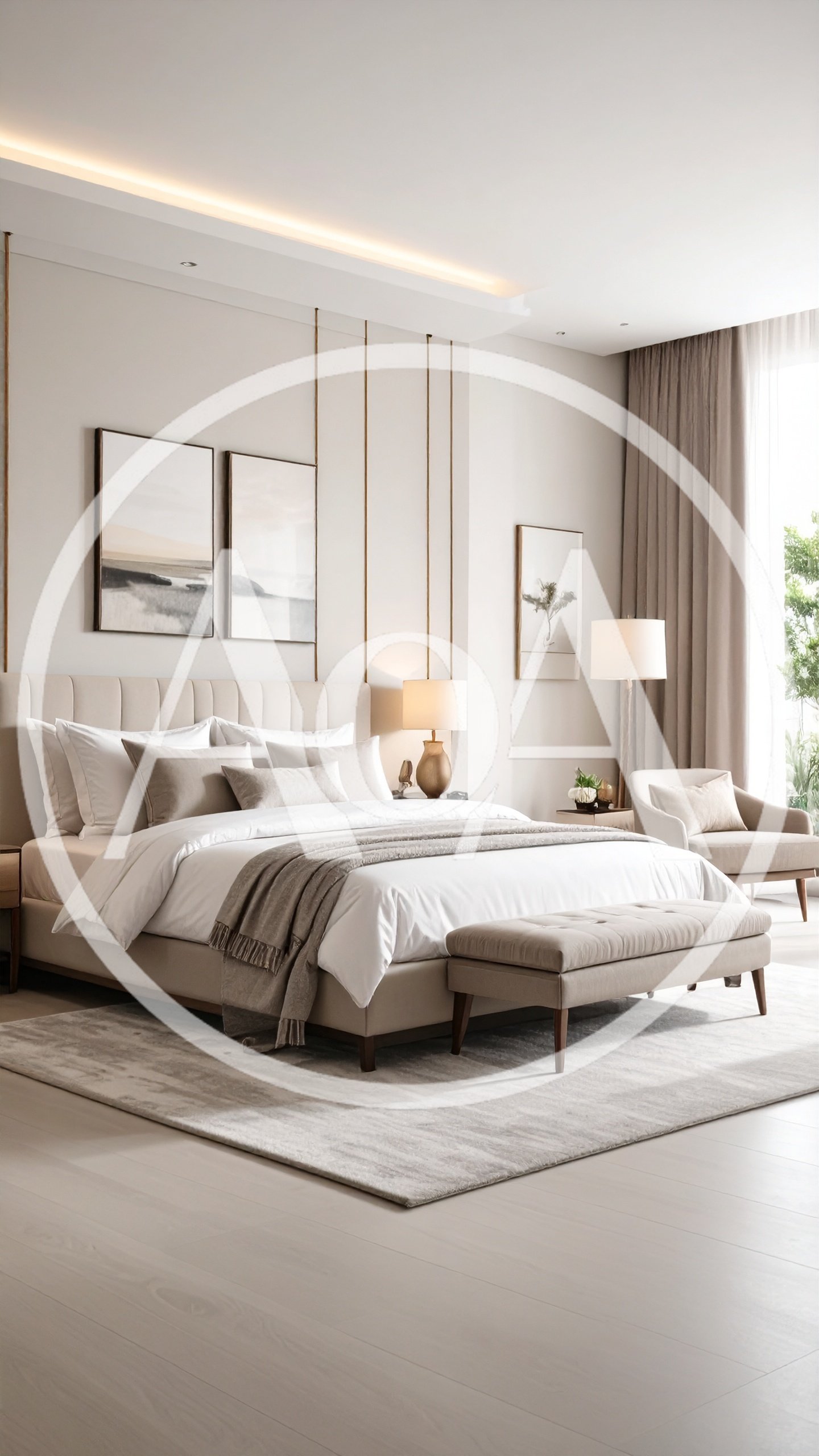Modern Minimalist Bedroom Interior With Neutral Tones