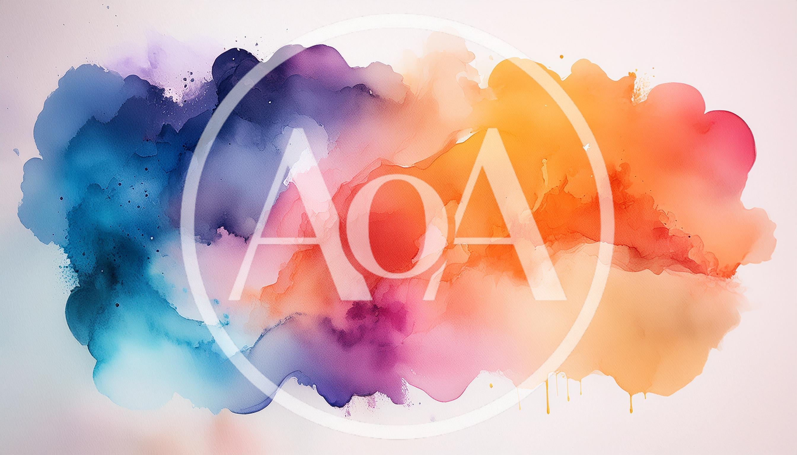 Abstract Watercolor Wash With Vibrant Gradient Colors