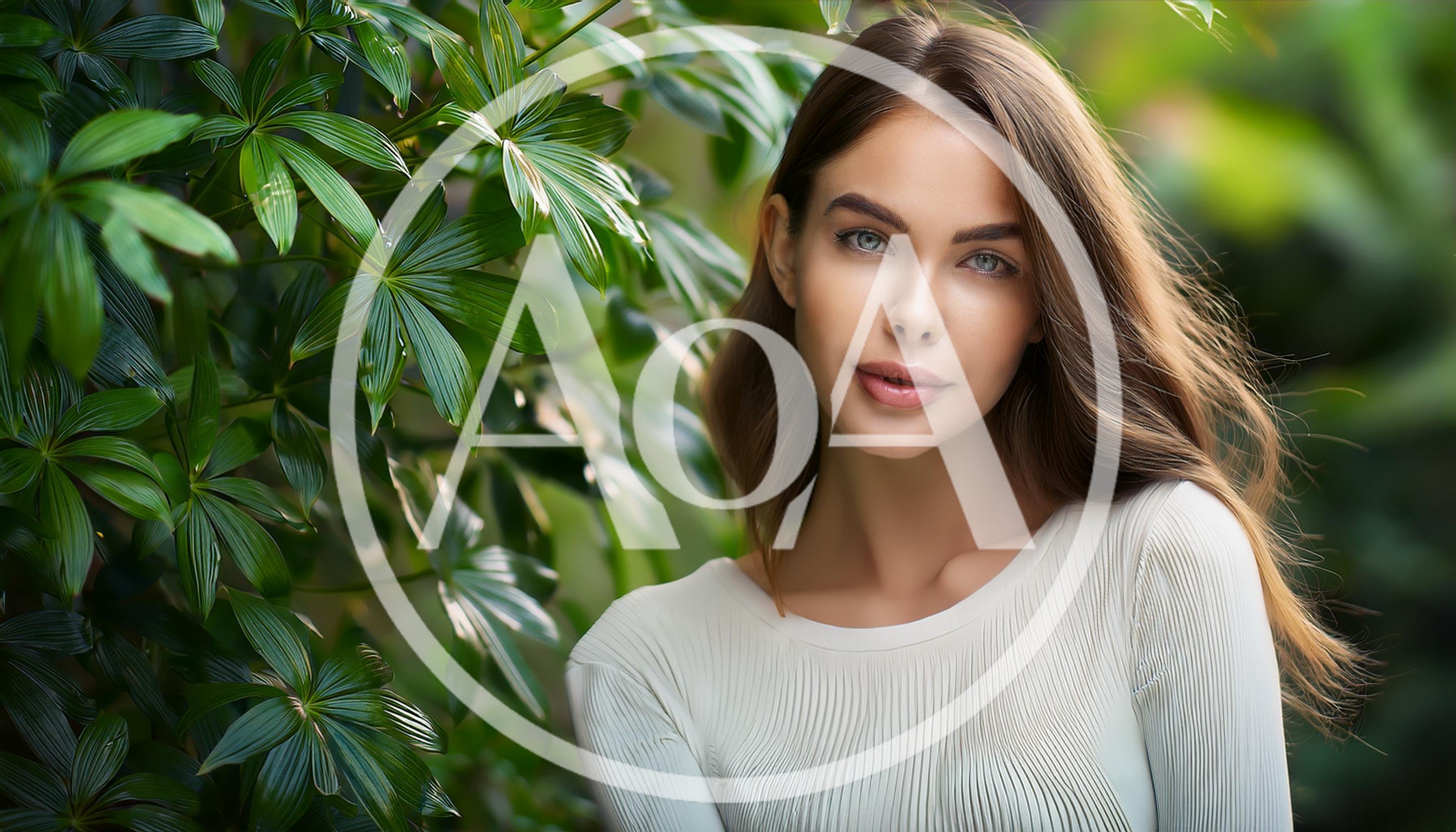 Portrait Of A Beautiful Young Woman In Nature