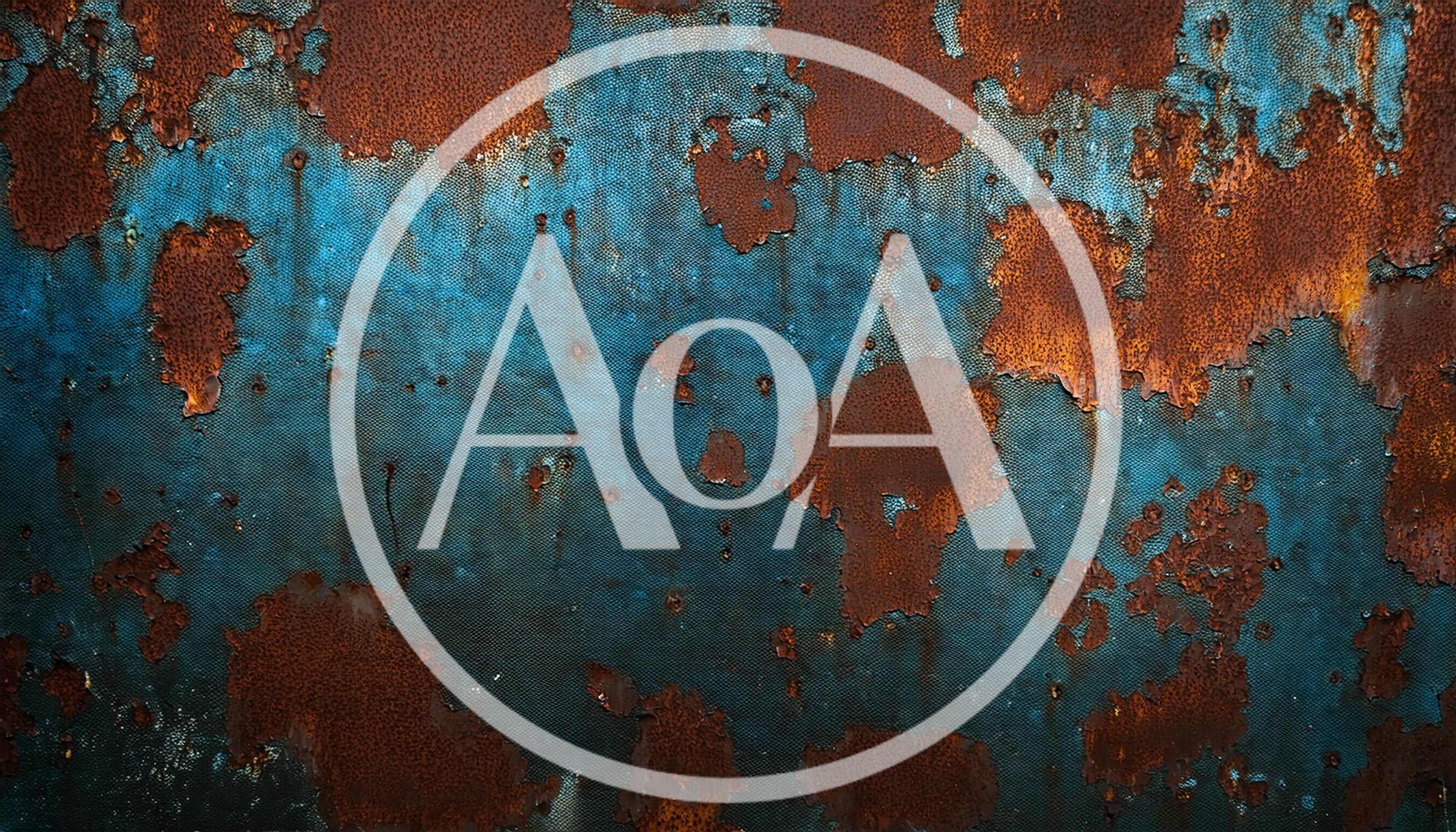 Weathered Metal Surface With Peeling Blue Paint And Rust