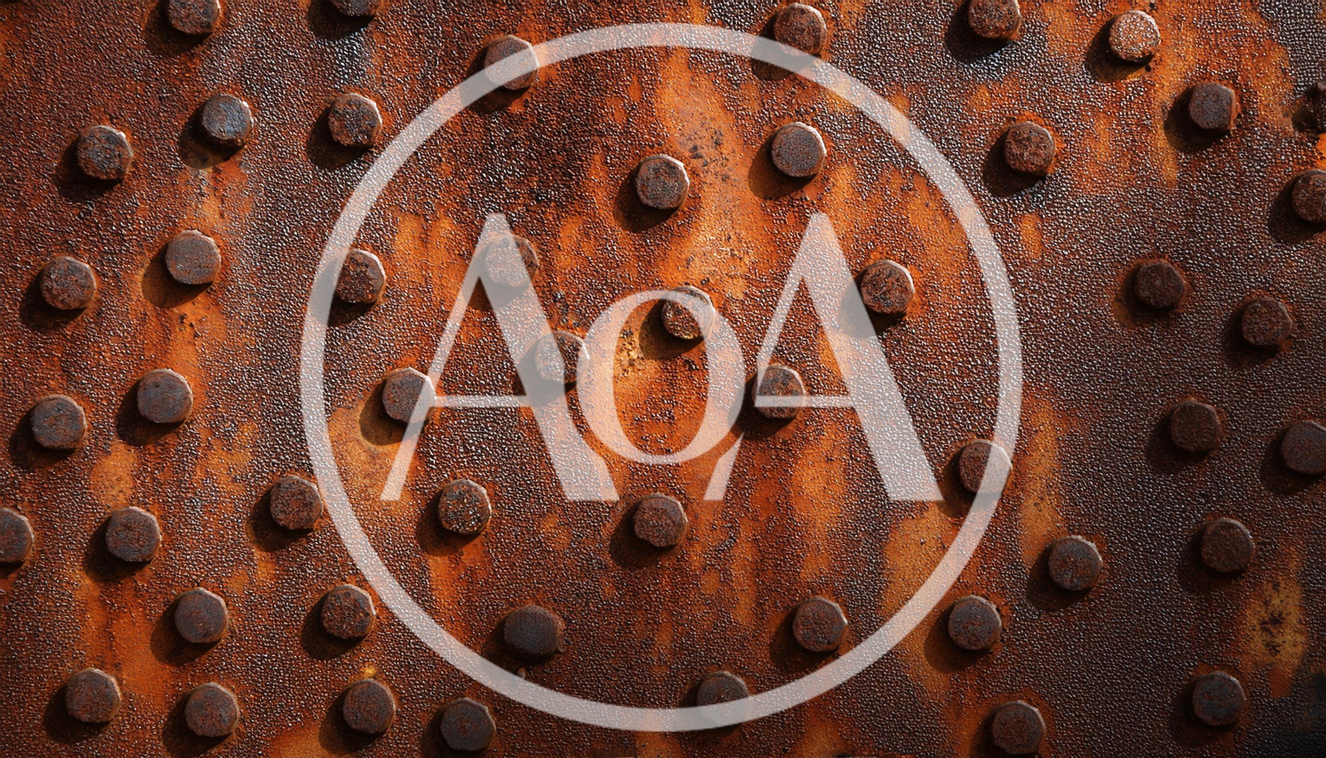 Rusty Metal Plate With Rivets Texture