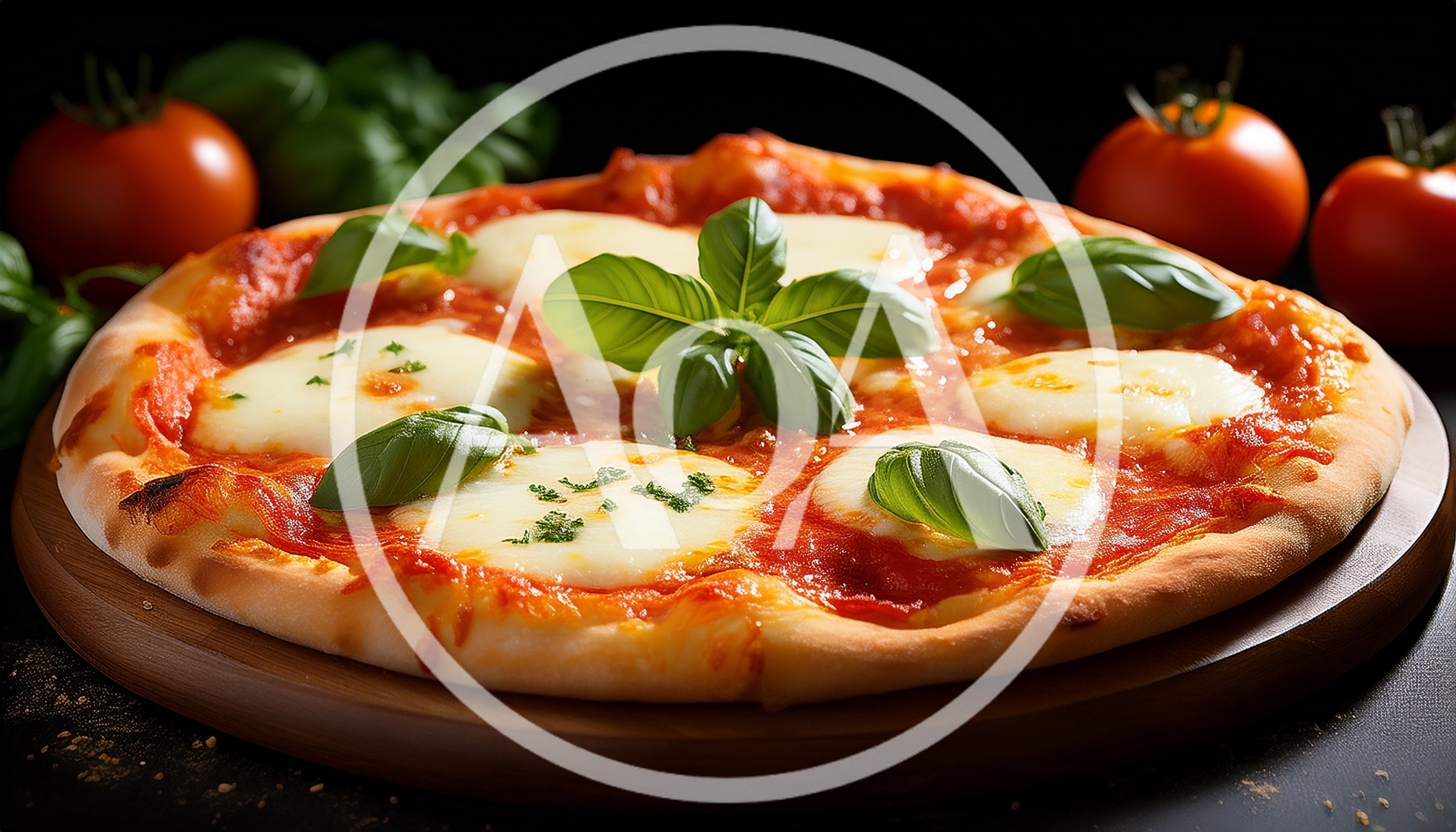 Fresh Margherita Pizza With Basil And Tomatoes