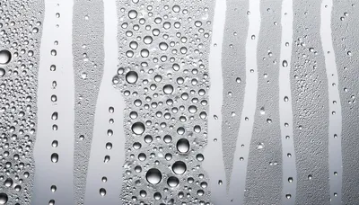 Water Droplets Condensation On A Glass Surface