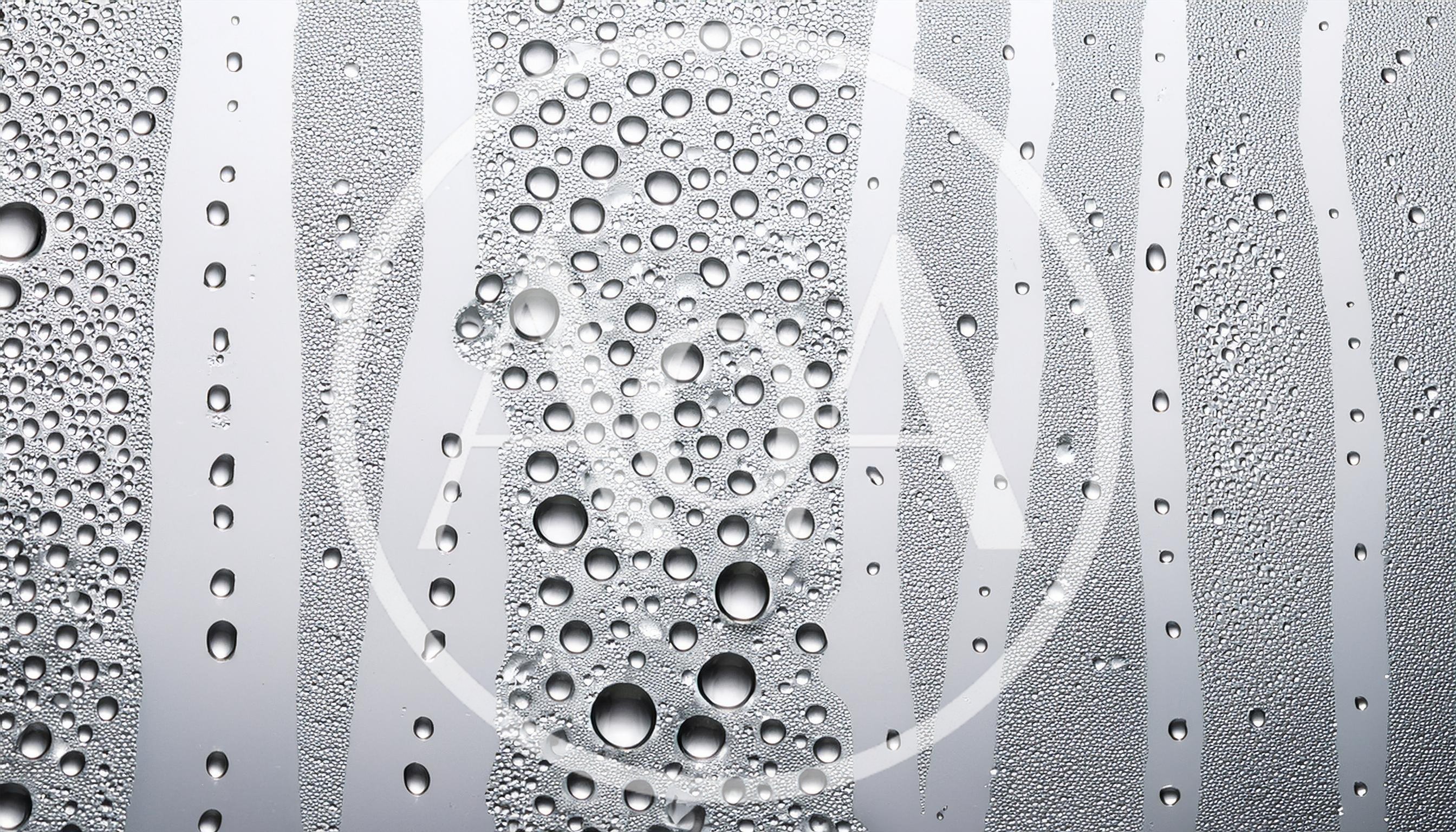 Water Droplets Condensation On A Glass Surface
