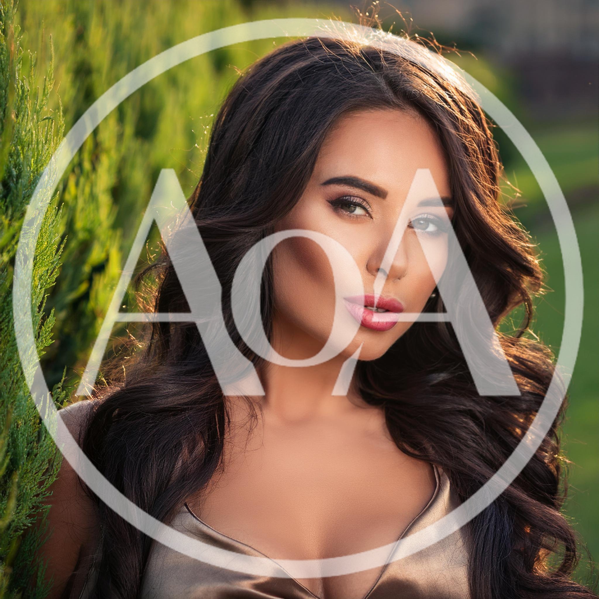 Portrait Of A Beautiful Woman With Long Wavy Hair