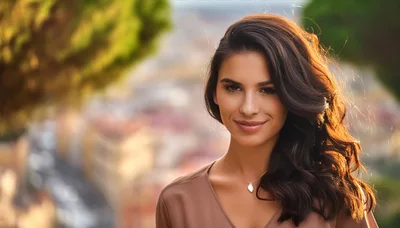Portrait Of A Beautiful Young Woman Outdoors