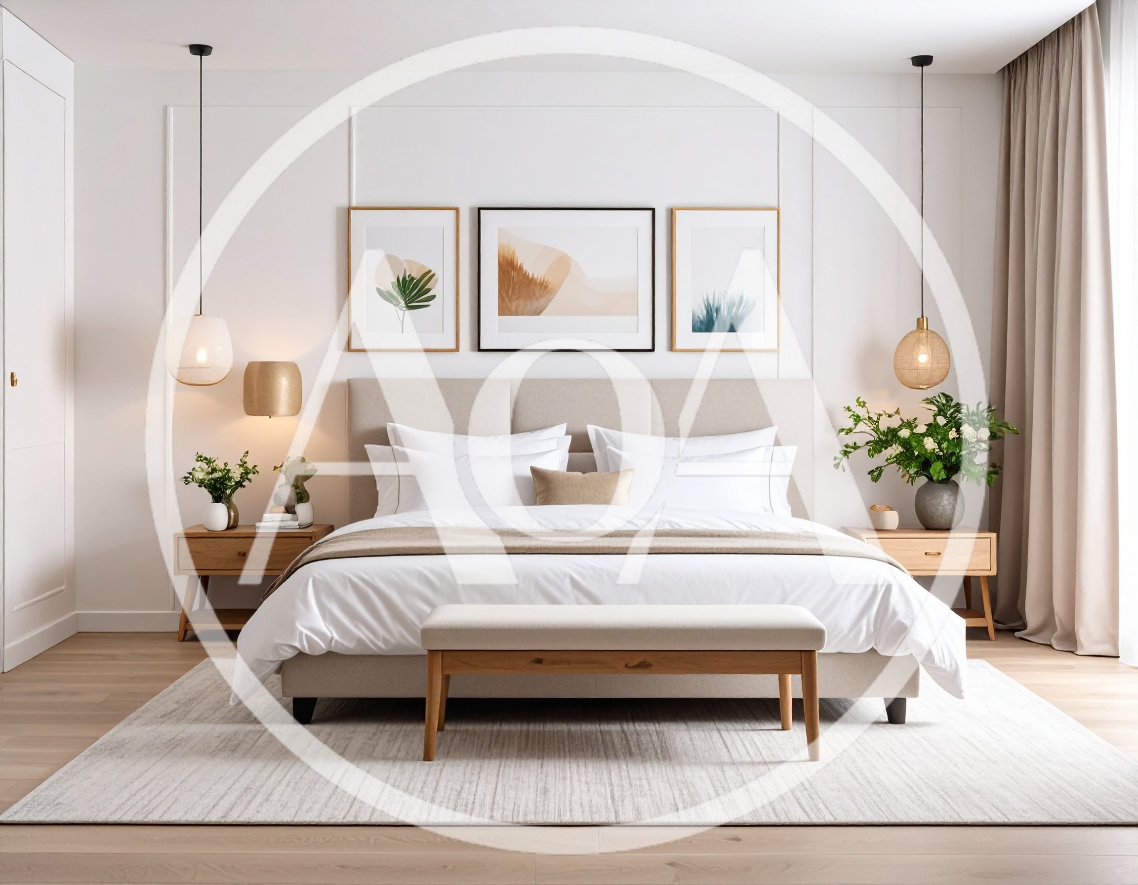 Modern Minimalist Bedroom Interior With Neutral Decor