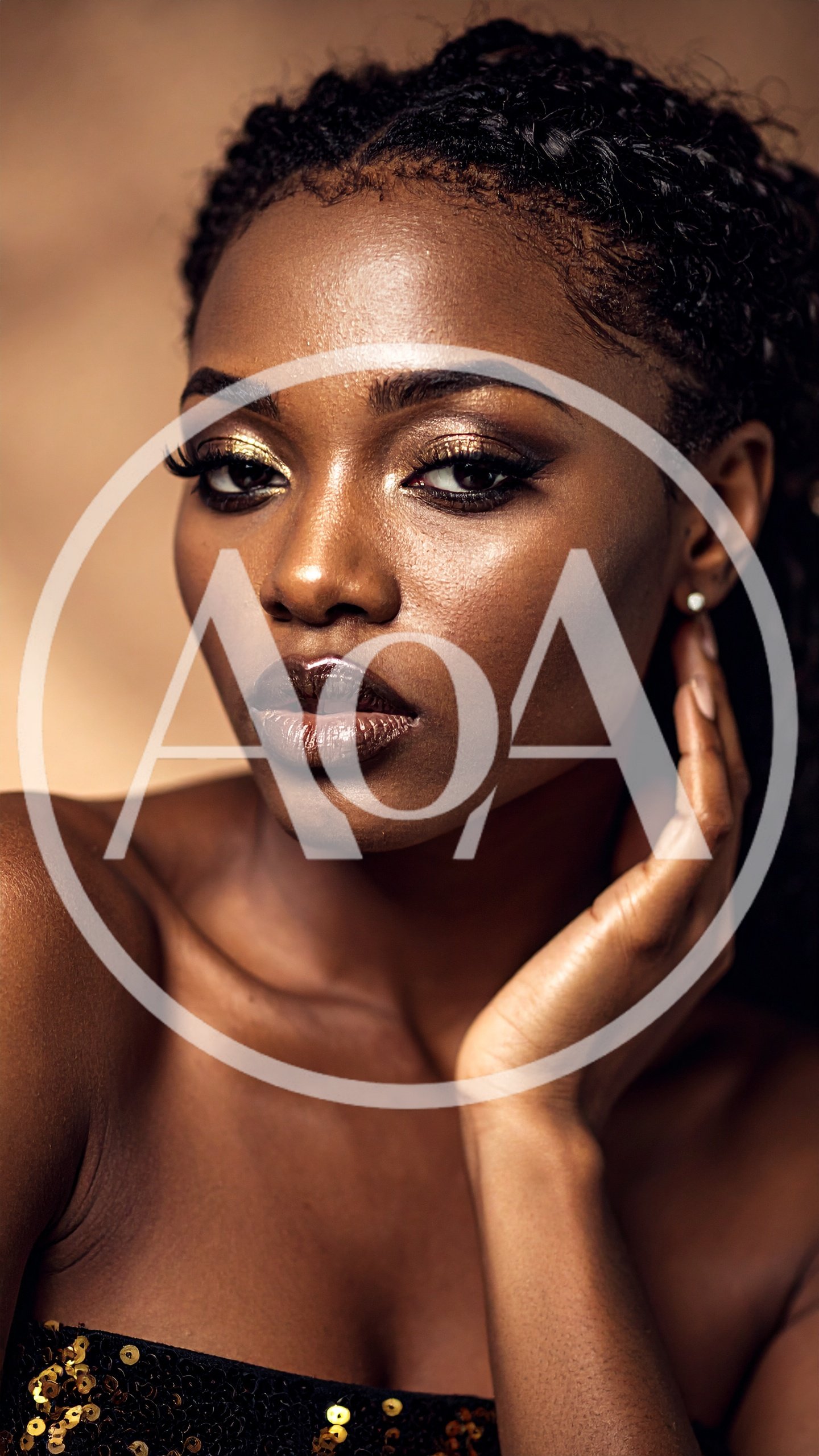 Portrait Of A Beautiful Woman With Glamorous Makeup